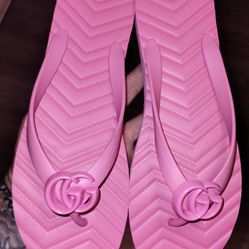 GG Women's Pink Gucci Flip Flops