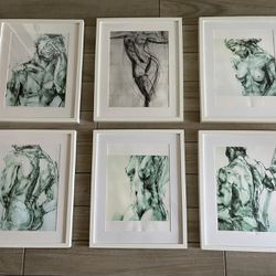 COLLECTION OF UNIQUE PENCIL LITHOGRAPHY