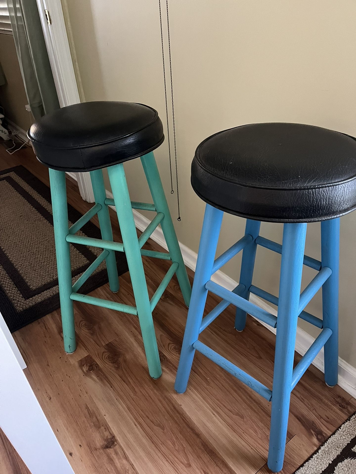 2 Wooden BAR STOOLS
