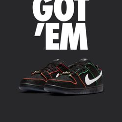 Nike SB Dunk Low Pro X Bronx Girl Skate Size 6M/7.5W