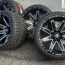 WHEELS HARDROCK 24x14 CHEVY TAHOE YUKON DENALI GMC SIERRA CADILLAC 