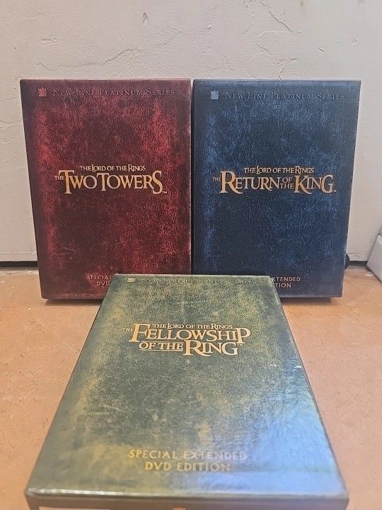The Lord of the Rings 4 Disc Extended DVD Trilogy - Complete - Tested!