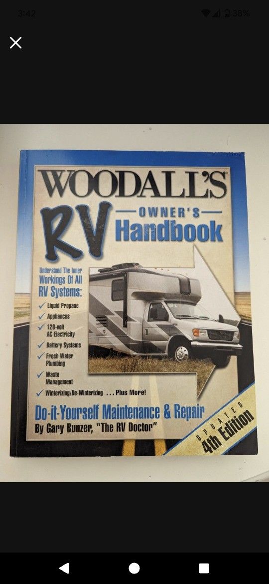 Recreational vehicle New Woodall's RV Owners Handbook 4th Edition