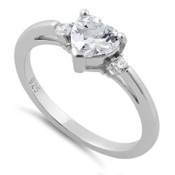 Elegant Sterling Silver Heart Ring ❤