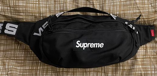 Supreme Waist/ Shoulder Bag (SS18) in Black & white **AUTHENTIC