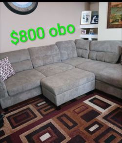 "L" Shape Living room set (Gray)