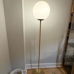 Standing  Lamp High Pole Floor  with Glass Ball Lampshade Iron Base L