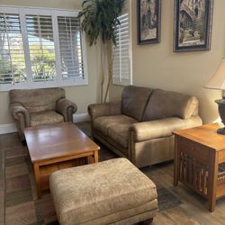 6 Piece Leather Living Room Set