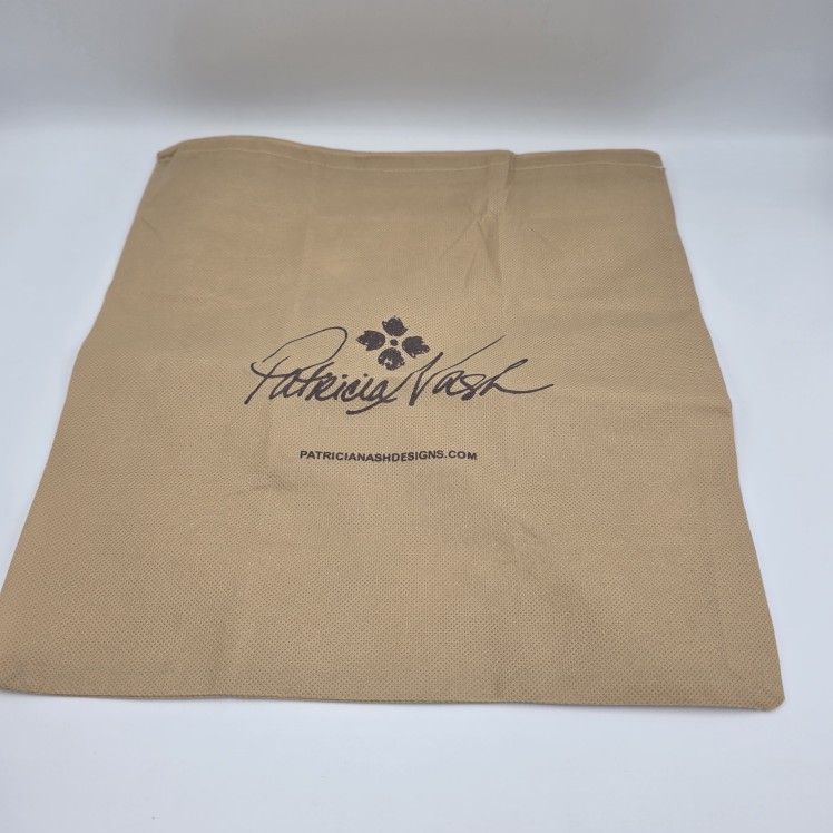 Patricia Nash Drawstring Dust Bag Medium Protect Bag Camel Beige 12.75” x 12.50”