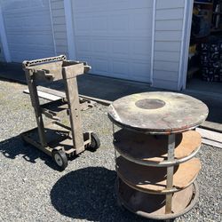 Two Good Usable taboretes on Wheels