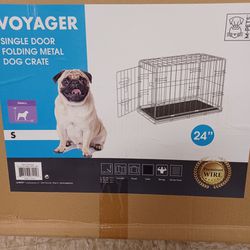 24" Dog Crate & Crate pad, both purchased separately . 