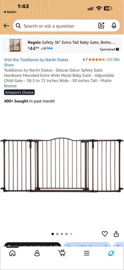 Toddleroo by North States Extra Wide Metal Baby Gate
