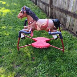 radio flyer rocking horse used very little 