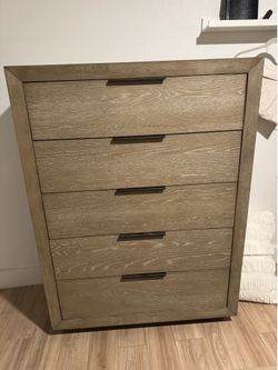 Pierce Natural Wood II 5-Drawer Tall Chest