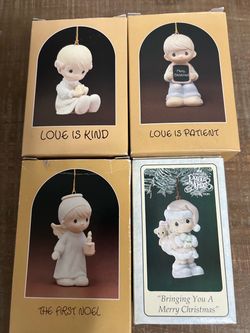 Precious Moments Christmas ornaments. In box.  Excellent condition. Will sell separately.