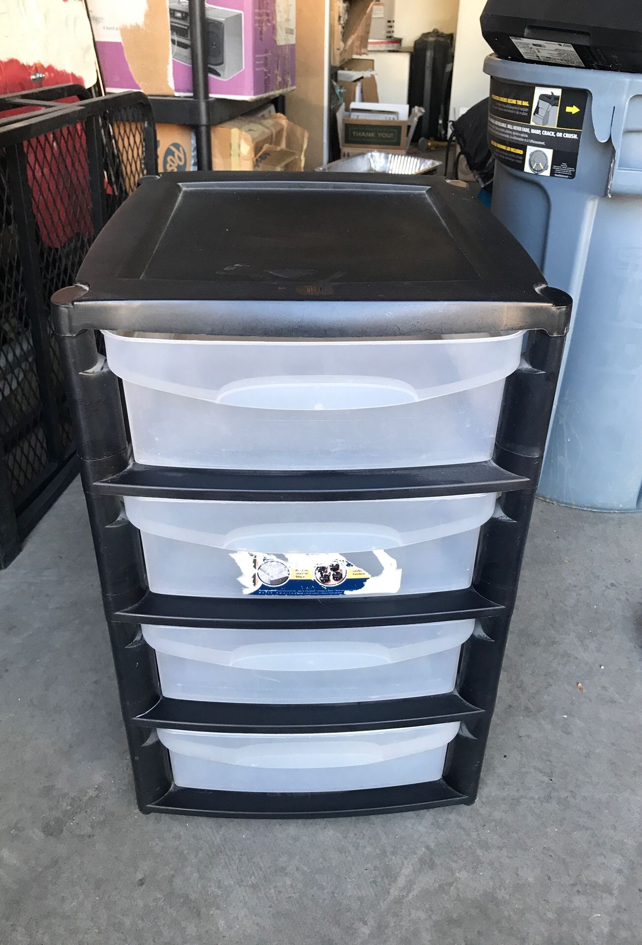 4 drawer Plastic storage