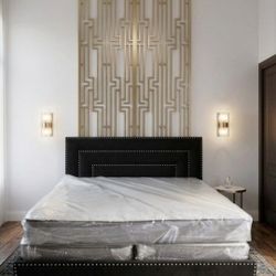 King Size Bed Frame With Mattress Black Bed With Mattress And Box Springs Set FREE DELIVERY // CAMA KING SIZE NUEVA COMPLETA DELIVERY GRATIS 