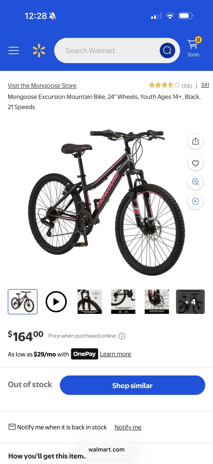 Mongoose Excursion Mountain Bike 24"