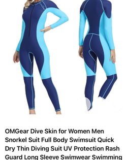 OMGear Dive Skin for Women Snorkel Suit Full Body