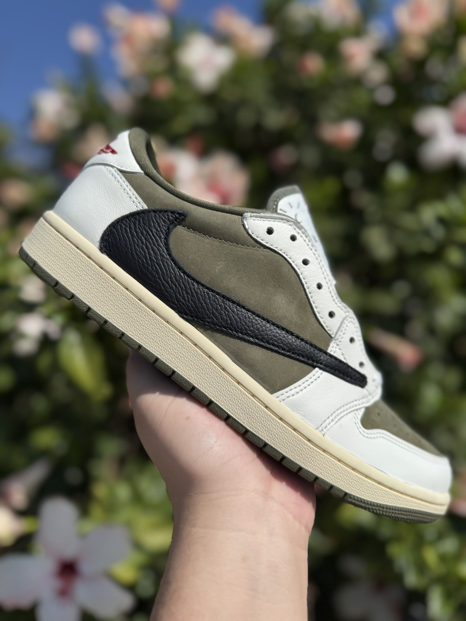 Jordan 1 Low Travis Medium Olive Size 13