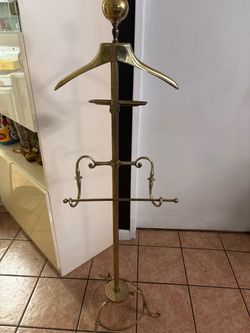 Vintage brass gentleman butlers suit holder