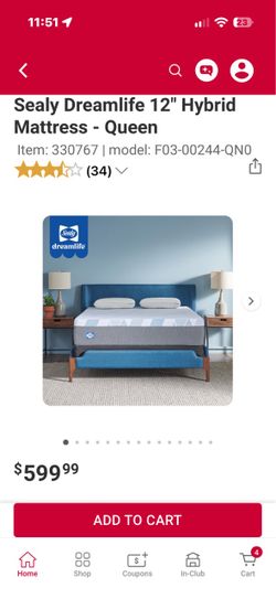 12inch Sealy dreamlife hybrid mattress and boasting set