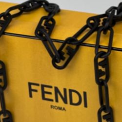 Authentic FENDI acetate HAVANA gold O Chain 