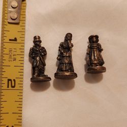 Vintage, solid pewter miniature figurines.