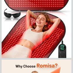 43'' x 26'' Red Light Therapy Mat for Body, 580 LEDs Near Infrared Light Therapy Pad Adjustable 10-90 min Timer, 660nm & 850nm Home Red Light Therapy 