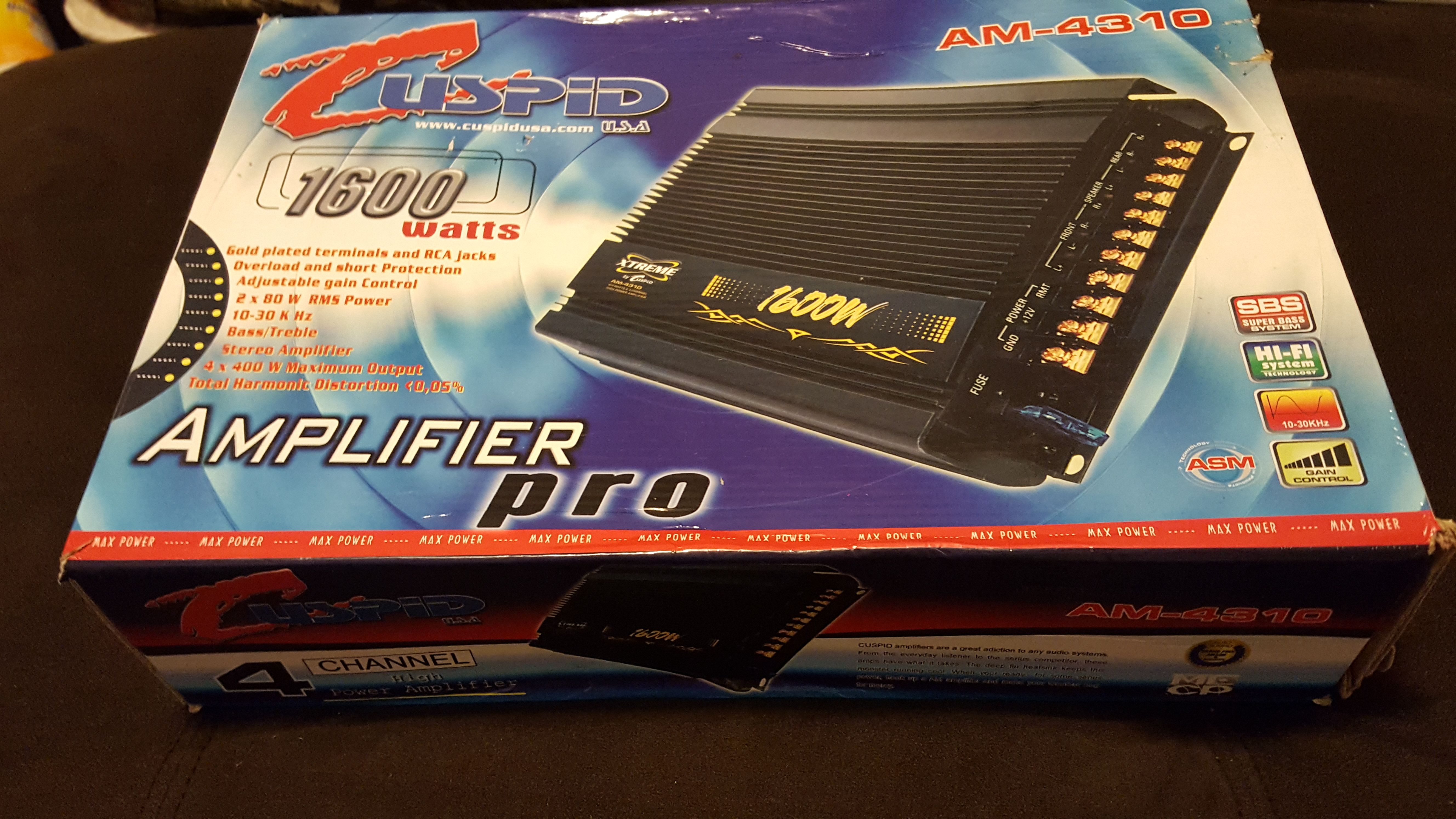 Cuspid AM-4310 4ch 1600 watt amp