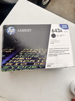 GENUINE NEW HP 643A Q5950A BLACK TONER CARTRIDGE LASER JET 4700