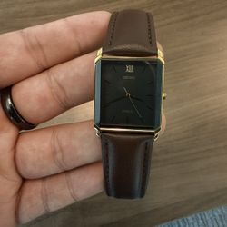 [Near MINT] Vintage SEIKO Dolce 5E31-5B90 25mm Black Dial Quartz Men's Watch