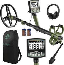 Professional Metal Detector for Adults,12" IP68 Waterproof Search Coil with LCD Backlight,5 Modes Gold Detector,Advanced DSP Chip&High Accuracy System