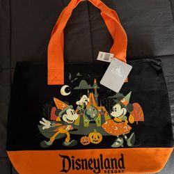 Mickey And Minnie Halloween Tote Bag
