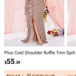 Shein Sequin Gold Dress