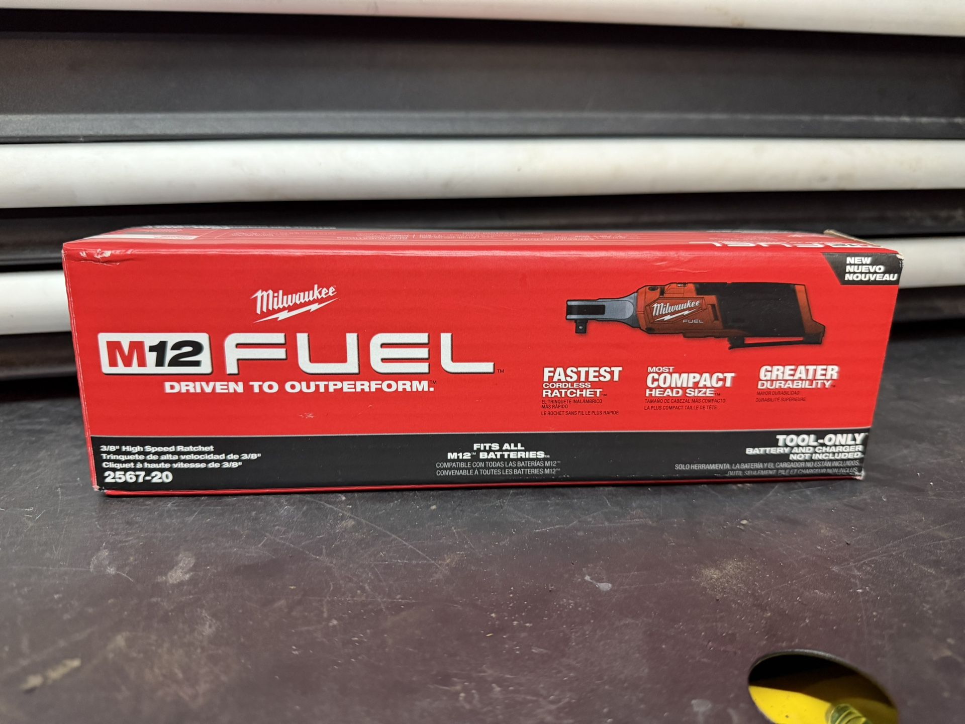 MILWAUKEE M12 FUEL 12-Volt Lithium-Ion Brushless Cordless High Speed 3/8 in. Ratchet (Tool-Only)