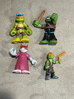 Playmates Half Shell Heroes Teenage Mutant Ninja Turtles Figures lot of 4 tmnt