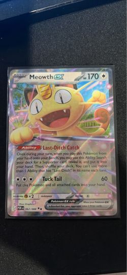 Meowth ex Pokémon Card 062/088 Holo