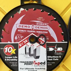 1- New Diablo Circular Saw Blades 6-1/2” 24 Teeth