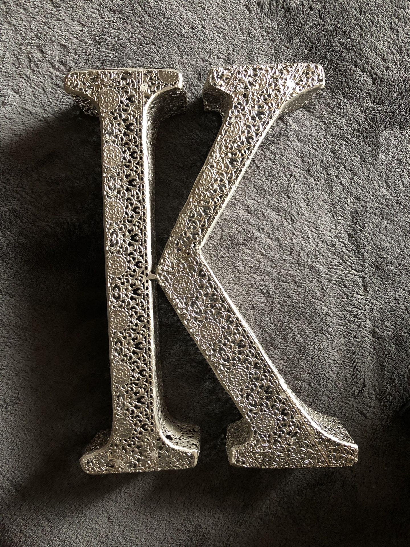 Large Letter K Decoration