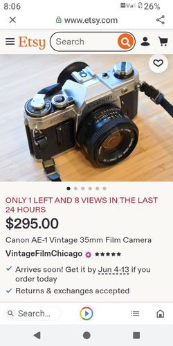 Canon ae1 vintage and Fuji film