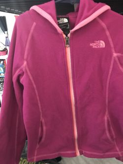 The North Face girls fleece zip up hoody