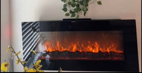 Wall-Mounted Electric Fireplace
