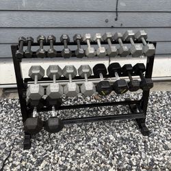 Dumbbells And Rack 