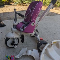 Smart trike Grow With Me With Toy Bar, Storage, Bag, Seat Belts 
