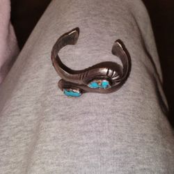 Vintage Navajo Turquoise Cuff Link 