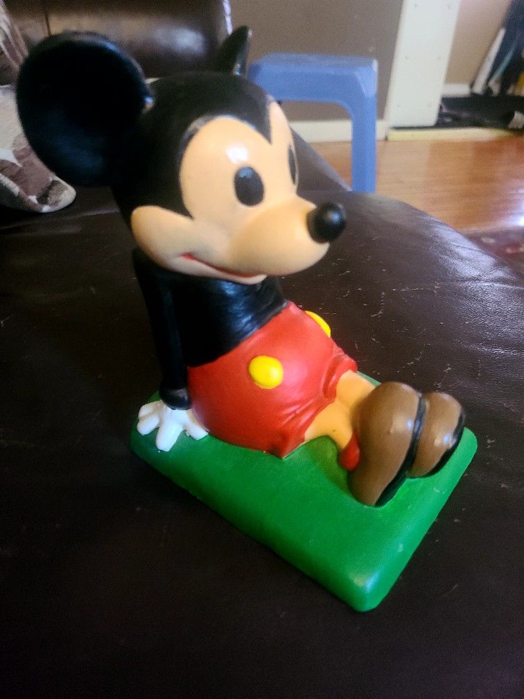 Rare vintage Disney Mickey Mouse ceramic bookend.