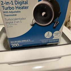 Two And One Digital Turbo Heater With adjustable thermostat