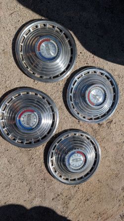 63 Ford Galaxie 500 14" Hubcaps Wheel Cover Set of 4 Vintage Hot Rod coverings hub caps set USA