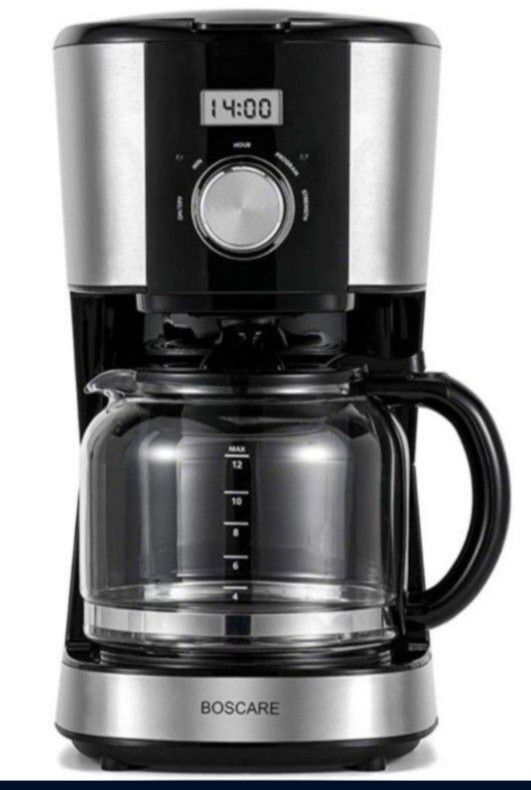 NEW! 12 Cups Coffee Maker with Reusable Filter,Programmable Drip Coffeemaker ,Multiple Brew Strength